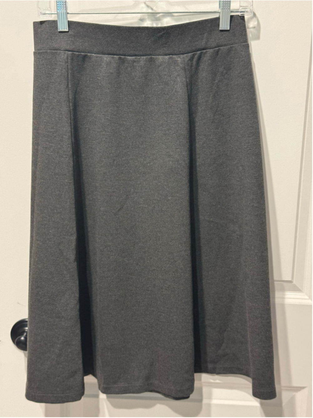 Women's Urban Coco A-Line Pull-on Stretch Midi Skirt Size M Grey